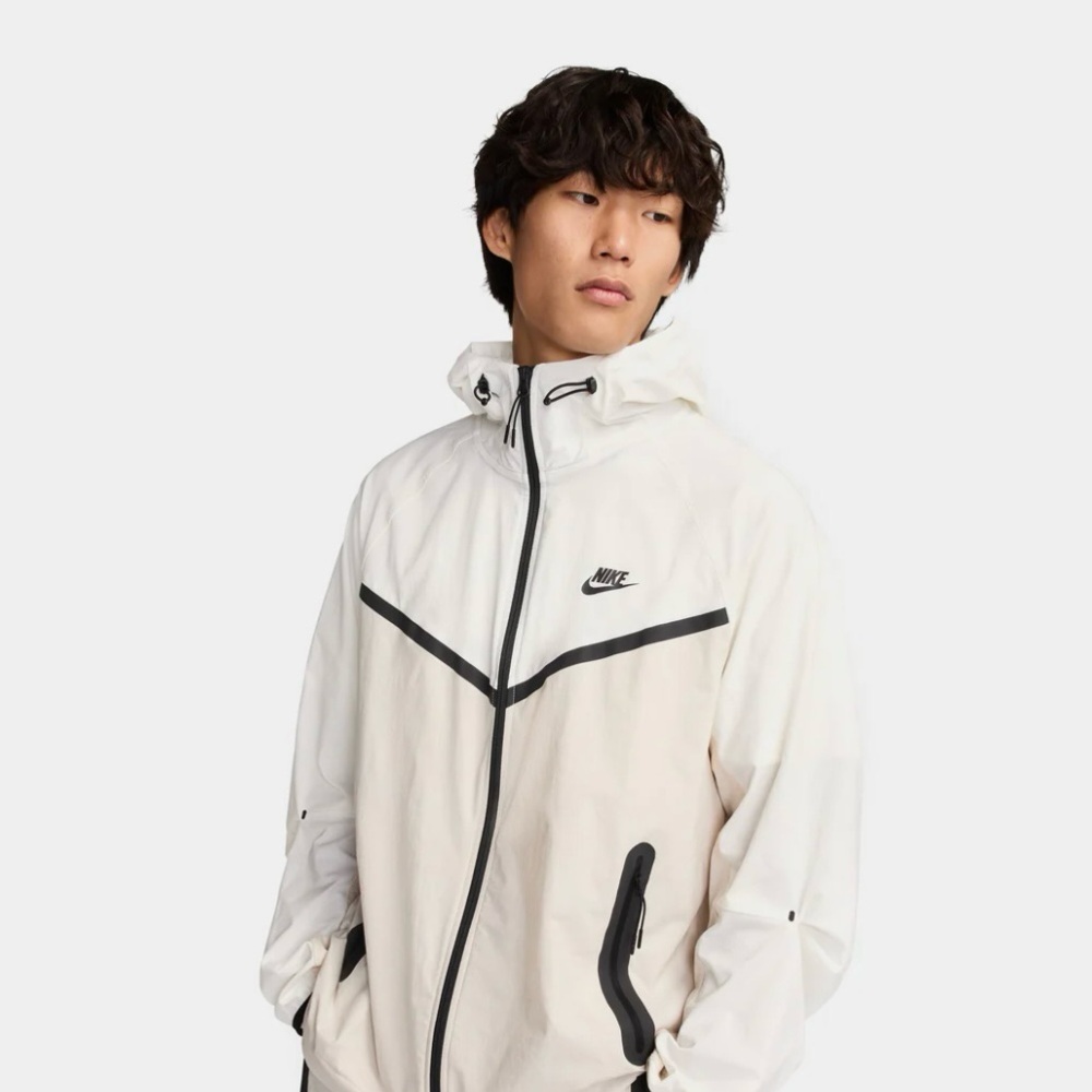 NSW Tech Fleece Full Zip Mens Hoodie (Light Orewood Brown/Sail/Black)